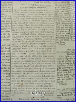 CIVIL War Jackson Mississippi Confederate Newspaper 1862