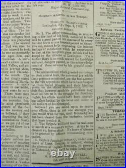 CIVIL War Jackson Mississippi Confederate Newspaper 1862