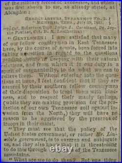 CIVIL War Memphis Tennessee Daily Appeal Confederate Newspaper 1861