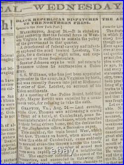 CIVIL War Memphis Tennessee Daily Appeal Confederate Newspaper 1861