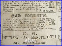 CIVIL War Memphis Tennessee Daily Appeal Confederate Newspaper 1861