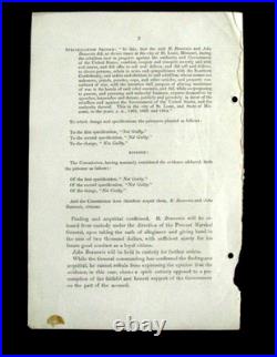 CIVIL War Missouri Confederate Arms Maker Beauvais Courtmartial