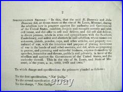 CIVIL War Missouri Confederate Arms Maker Beauvais Courtmartial