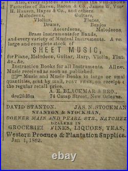 CIVIL War Natchez Confederate Newspaper Appeal For The Mississippi Wounded