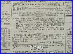 CIVIL War New Orleans True Delta Newspaper With Confederate Steamboat Overstamp