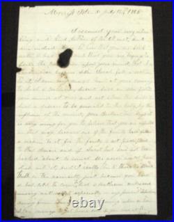 CIVIL War South Carolina Confederate Letter Morris Island 1861