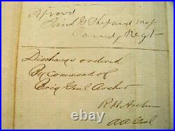 CIVIL War Tennessee Confederate Discharge Certificate Orange Court House