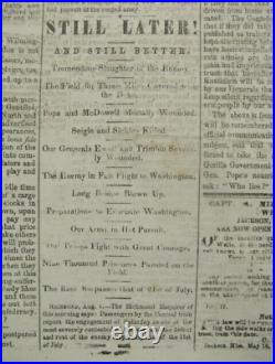 CIVIL War Texas Heroism Confederate Jackson Mississippi Newspaper 1862