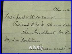 CIVIL War VMI Confederate Tredegar Notable Joseph R Anderson Jr Letter 1906