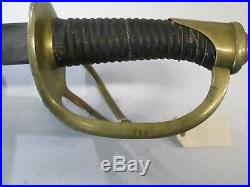CIVIL War Wristbreaker Heavy Cavalry Sword W No Scabbard Dated 1846 Confederate