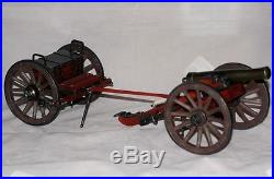 CONFEDERATE ARMY CSA Model Replica Display CIVIL WAR CANNON with LIMBER New