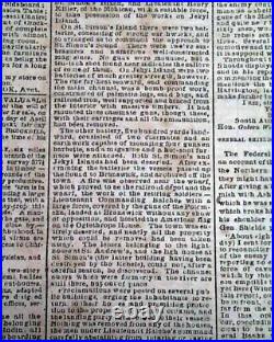 CONFEDERATE Battle of Shiloh Pittsburgh Landing Tenn. 1862 Civil War Newspaper