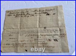 CONFEDERATE CIVIL WAR 24th VIRGINIA CAVALRY INVOICE ROCKLEDGE VA 1865 FLIMSY