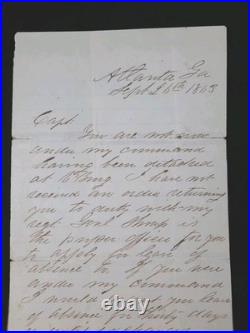 CONFEDERATE CIVIL WAR LETTER Andrew Jackson Grandson, 1st TENNESSEE ARTILLERY