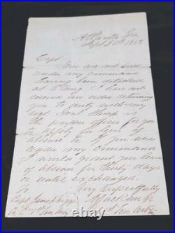 CONFEDERATE CIVIL WAR LETTER Andrew Jackson Grandson, 1st TENNESSEE ARTILLERY