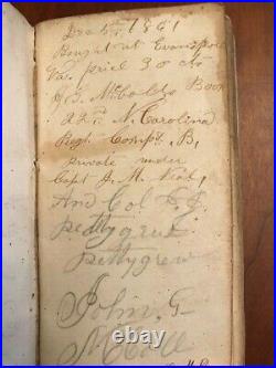 CONFEDERATE Civil War Diary, 22nd North Carolina McDowell Rifles CSA War Content