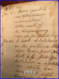 CONFEDERATE Civil War Diary, 22nd North Carolina McDowell Rifles CSA War Content