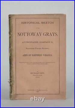 CONFEDERATE Civil War Richard Irby NOTTOWAY GRAYS AFTERWARDS COMPANY G 1st 1878