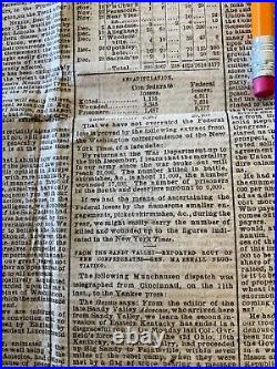 CONFEDERATE NEWSPAPER DAILEY DISPATCH 1863 WAR NEWS GOVERNMENT RUNAWAYS e10