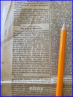 CONFEDERATE NEWSPAPER DAILEY DISPATCH 1863 WAR NEWS GOVERNMENT RUNAWAYS e10