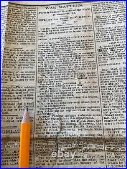 CONFEDERATE NEWSPAPER DAILEY DISPATCH 1863 WAR NEWS GOVERNMENT RUNAWAYS e10