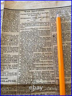 CONFEDERATE NEWSPAPER DAILEY DISPATCH 1863 WAR NEWS GOVERNMENT RUNAWAYS e10