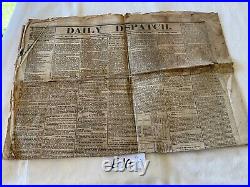 CONFEDERATE NEWSPAPER DAILEY DISPATCH 1863 WAR NEWS GOVERNMENT RUNAWAYS e10