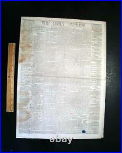 CONFEDERATE PGT Beauregard BULL RUN'S Official Report 1862 Civil War Newspaper