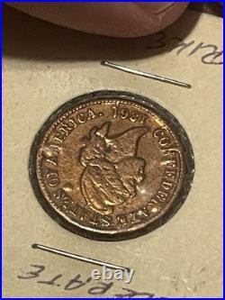 CONFEDERATE STATES of AMERICA 1c 1861 Bashlow Copper Restrike RARE! CIVIL WAR
