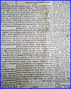 CONFEDERATE Very Rare MEMPHIS TN at Montgomery Alabama Civil War 1864 Newspaper