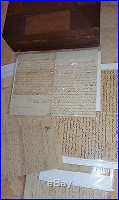 CONFEDERATE WIFE SEWING BOX Handwritten Letters Civil War Petersburg VA Virginia