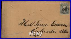 CSA #11 Civil War Confederate Cover Eufaula Alabama 92876