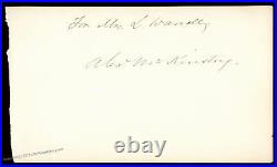 CSA Civil War Confederate Alex McKinstry Alabama Lieutenant Governor Autog 92884