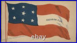 CSA Civil War Confederate Secession Flag Patriotic Cover 92887