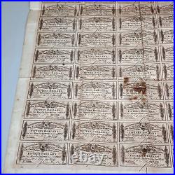 CSA Confederate Civil War $500 Loan Bond+Coupons 1864 Richmond 3rd Series