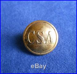 CSA Confederate Civil War non dug button RARE unlisted EXTRA Quality back mark