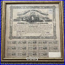 CSA Confederate States $500 Bond Civil War Loan April 12. 1862 Authentic