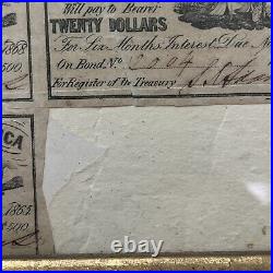 CSA Confederate States $500 Bond Civil War Loan April 12. 1862 Authentic