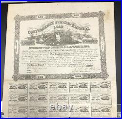 CSA Confederate States April 12 1862 $500 Civil War Bond Loan CR111 Shiloh
