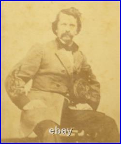 Ca. 1862 Civil War CDV Photograph of Seated CONFEDERATE GENERAL EARL VAN DORN