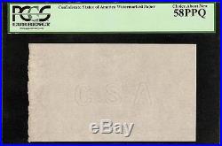 Captured Confederate States CIVIL War Csa Watermarked Currency Paper Block Pcgs