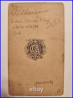 Carte de Viste of Confederate Brig Gen Gideon Pillow (Maj Gen in Mexican War)