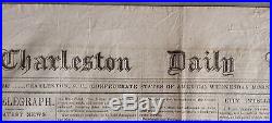 Charleston Daily Courier South Carolina Civil War Newspaper Confederate CSA