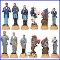 Chess Set Union and Confederate Soldiers U. S. Civil War
