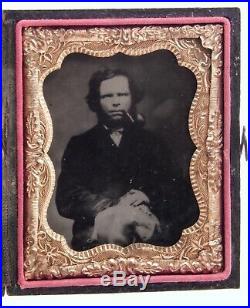 Civil War 1/9 Plate Iron TinType Photo James Bowen Mosby's Rangers Confederate