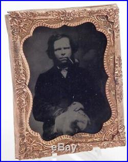 Civil War 1/9 Plate Iron TinType Photo James Bowen Mosby's Rangers Confederate