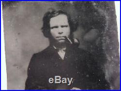 Civil War 1/9 Plate Iron TinType Photo James Bowen Mosby's Rangers Confederate