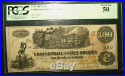 Civil War 1862 UNITED STATES Confederate States of America $100 dollars (600)
