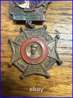 Civil War 1911 UCV Confederate Veteran Reunion Medal Little Rock AR High Grade