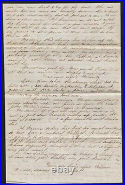 Civil War 20-pg letter 7/29-8/16/1863 capture of a Confederate blockade runner